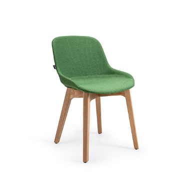 Upholstered Hotel Restaurant Chair PP Foam Fabric Cover Ash Wood Legs For Cafe