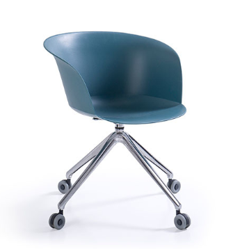 Stable Swivel Conference Chair With Swivel Chrome Rolling Aluminum Office Meeting Chairs