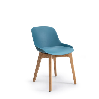 Bom preço A cadeira sem braços moderna PP do restaurante Shell Solid Ash Wood Legs para jantar o café on-line