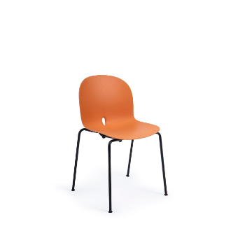 Goede prijs Stapelbare armloze PP-stoel voor restaurant - metalen poten met poedercoating online