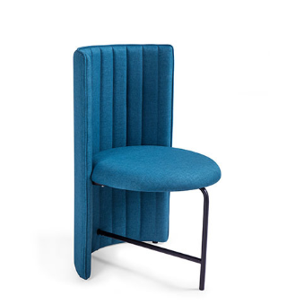 Good price High Back Restaurant Chair Molded Foam Fabric Seating With Metal Legs For Bistro online
