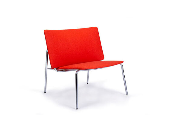 Goede prijs Makkelijk schoon Polstered Lounge Chair Impact Resistance Metalen benen Accent Chair online