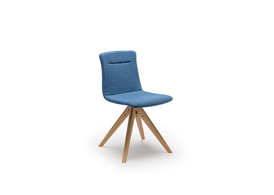 Buen precio Sillones de sala de reuniones con almohadilla giratoria Base de madera de haya sólida para comedor y café en línea