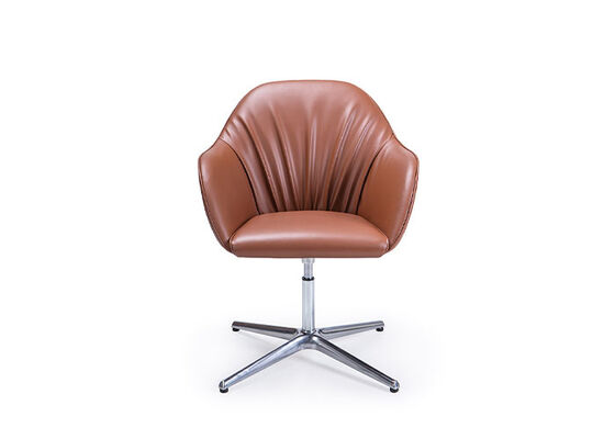 Good price Ruched Leather Conference Chair Aluminum Swivel Meeting Room Chair online