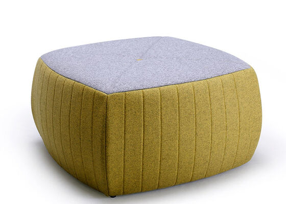 Good price Two Tone Cashmere Pouf Large Square Ottoman Stool for Office Hotel Cafe online