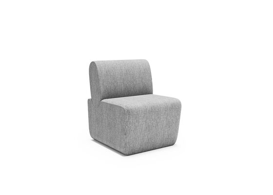 Bom preço Sofá comercial moderno sem braços tecido monoplaça Sofá de salão modular para casa on-line