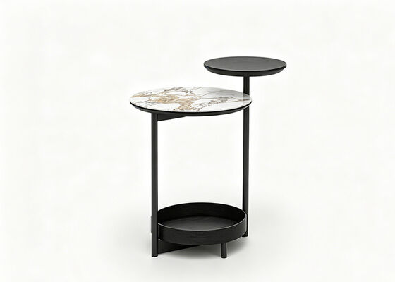 Good price Dual Top Sintered Stone Side Table Metal End Desk For Office And Hotel online
