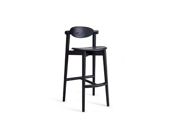 Buen precio Bar de madera de ceniza sólida y tabla bar comercial negro para hotel en línea