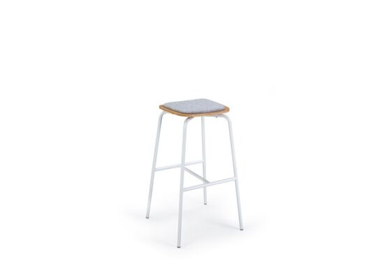 Guter Preis Barhocker ohne Rücken und Tischwolle Polsterbarhocker aus Asche Bentwood Metallbeine Online