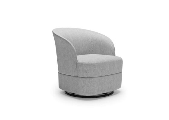 Guter Preis Barrel Swivel Commercial Lounge Chair Stoff Akzent Sessel Metallbasis für das Hotel Online