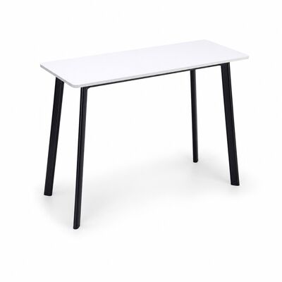 Buen precio Tabla de bar rectangular con patas de metal de madera para la oficina de café hotel lounge en línea